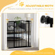 PawHut Pressure Fit Dog Stair Gate No Drilling Safety Gate Auto Close for Doorways, Hallways, 74-94cm Adjustable, 94cm Tall, Bla