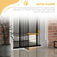 PawHut Pressure Fit Dog Stair Gate No Drilling Safety Gate Auto Close for Doorways, Hallways, 74-94cm Adjustable, 94cm Tall, Bla