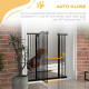 PawHut Pressure Fit Dog Stair Gate No Drilling Safety Gate Auto Close for Doorways, Hallways, 74-100cm Adjustable, 94cm Tall, Bl