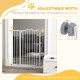 PawHut Pressure Fit Dog Stair Gate No Drilling Safety Gate Auto Close for Doorways, Hallways, 74-94cm Adjustable, 94cm Tall, Whi