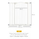 PawHut Pressure Fit Dog Stair Gate No Drilling Safety Gate Auto Close for Doorways, Hallways, 74-94cm Adjustable, 94cm Tall, Whi