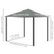 Outsunny 3 x 3(m) Patio Gazebo Canopy Garden Pavilion Tent Shelter Marquee with 2 Tier Water Repellent Roof, Mosquito Netting an