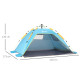 Outsunny Beach Tent for 1-2 Person Pop-up Design with 2 Mesh Windows &amp; 2 Doors Dark Green