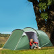 Outsunny Three-Man, Two-Room Tent - Green