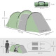 Outsunny Three-Man, Two-Room Tent - Green