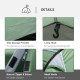 Outsunny Three-Man, Two-Room Tent - Green