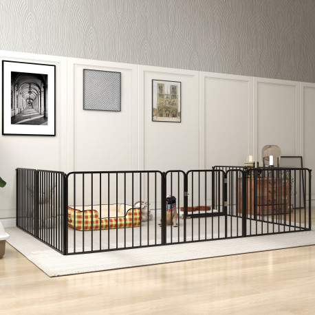 PawHut 60cm 8 Panels Heavy Duty Dog Pen, Pet Playpen for Indoors, Outdoors, Small Dogs