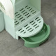 PawHut 2 in 1 Cat Litter Box, with Drawer Pans, Scoop, Openable Cover - Green