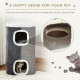 PawHut Sisal Cat Barrel with Soft Plush &amp; Lamb Fleece Grey