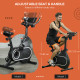 SPORTNOW Magnetic Indoor Cycling Bike, Exercise Bike with Silent Flywheel, LCD Display, Tablet Holder, Comfortable Seat