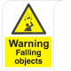 Curve Top Warning Falling Objects Sign