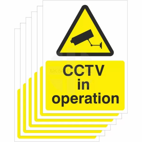 6-Pack CCTV In Operation Signs