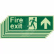 6-Pack Fire Exit Arrow Up Signs