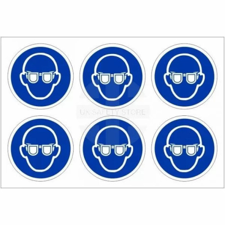 Pack of 24 Wear Eye Protection Stickers