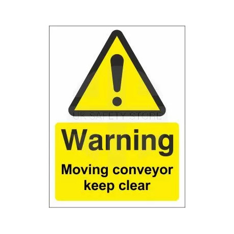 Warning Moving Conveyor Sign