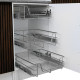 2 x KuKoo Kitchen Pull Out Storage Baskets – 400mm Wide Cabinet