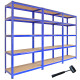 3 x 90cm Blue Shed Utility Greenhouse Storage Racks Garage Shelving Bays 4200kg