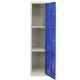 3 x Metal Storage Lockers - Three Doors, Blue - Flatpack