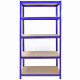 3 x Monster Racking T-Rax Metal Storage Shelves, Blue, 90cm W, 45cm D