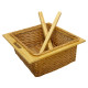 3 x Pull Out Wicker Kitchen Baskets 600mm