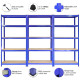 3 x T-Rax 90cm Blue Racking &amp; Bay Connectors