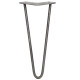 4 x 12&quot; Hairpin Legs - 2 Prong - 10mm - Raw Steel