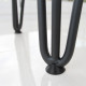 4 x 12&quot; Hairpin Legs - 3 Prong - 12mm - Black