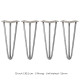 4 x 12&quot; Hairpin Legs - 3 Prong - 12mm - Raw Steel