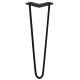 4 x 16&quot; Hairpin Legs - 2 Prong - 10mm - Black