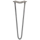 4 x 16&quot; Hairpin Legs - 2 Prong - 12mm - Raw Steel