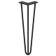 4 x 16&quot; Hairpin Legs - 3 Prong - 10mm - Black