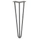 4 x 16&quot; Hairpin Legs - 3 Prong - 10mm - Raw Steel