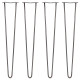 4 x 28&quot; Hairpin Legs - 2 Prong - 10mm - Raw Steel