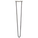 4 x 28&quot; Hairpin Legs - 2 Prong - 12mm - Raw Steel