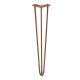 4 x 28&quot; Hairpin Legs - 3 Prong - 10mm - Antique Copper