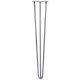 4 x 28&quot; Hairpin Legs - 3 Prong - 12mm - Raw Steel