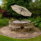 Beige 2.7m LED Tilt Parasol