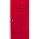 Metal Storage Lockers - Four Doors, Flatpacked, Red