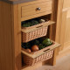 Pull Out Wicker Kitchen Baskets 600mm