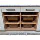 Pull Out Wicker Kitchen Baskets 600mm