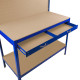 Workbench with Pegboard, Drawer &amp; Light – Blue