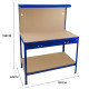 Workbench with Pegboard, Drawer &amp; Light – Blue