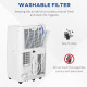 12000 BTU Air Conditioning Unit, 3-in-1 Portable Air Conditioner, Dehumidifier, Cooling Fan with 3 Speeds, Remote Control, LED D