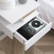 Set of Two Floating Bedside Tables - White