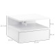 Set of Two Floating Bedside Tables - White