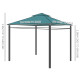 Outsunny 3(m) x 3(m) Metal Garden Gazebo Marquee Party Tent Patio Canopy Pavilion + Sidewalls - Green