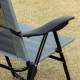 Outsunny Set of 2 Portable Folding Recliner Outdoor Patio Adjustable Backrest, Grey