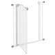 PawHut Pressure Fit Dog Stair Gate No Drilling Safety Gate Auto Close for Doorways, Hallways, 74-80cm Adjustable, 94cm Tall, Whi