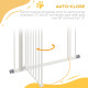 PawHut Pressure Fit Dog Stair Gate No Drilling Safety Gate Auto Close for Doorways, Hallways, 74-80cm Adjustable, 94cm Tall, Whi