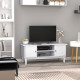 TV Stand for TV up to 55&quot;, 2 Doors TV Cabinet with Open Storage Shelves and Cable Management, TV Table Unit for Living Room Bedr